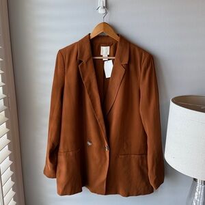 H&M Long Brown Blazer NWT‎